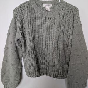 Jessica Simpson Textured Knit Women's Sweater in Light Gray